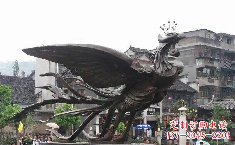 合肥凤凰公园景观铜雕