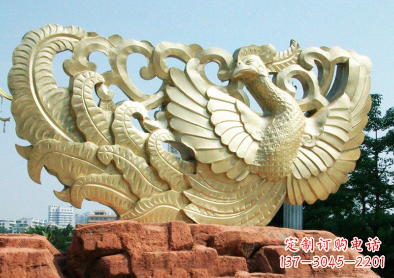 合肥凤凰古代神兽铜雕