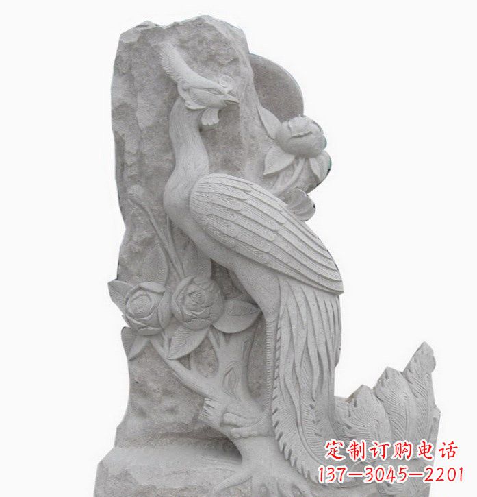 合肥凤凰牡丹石雕222