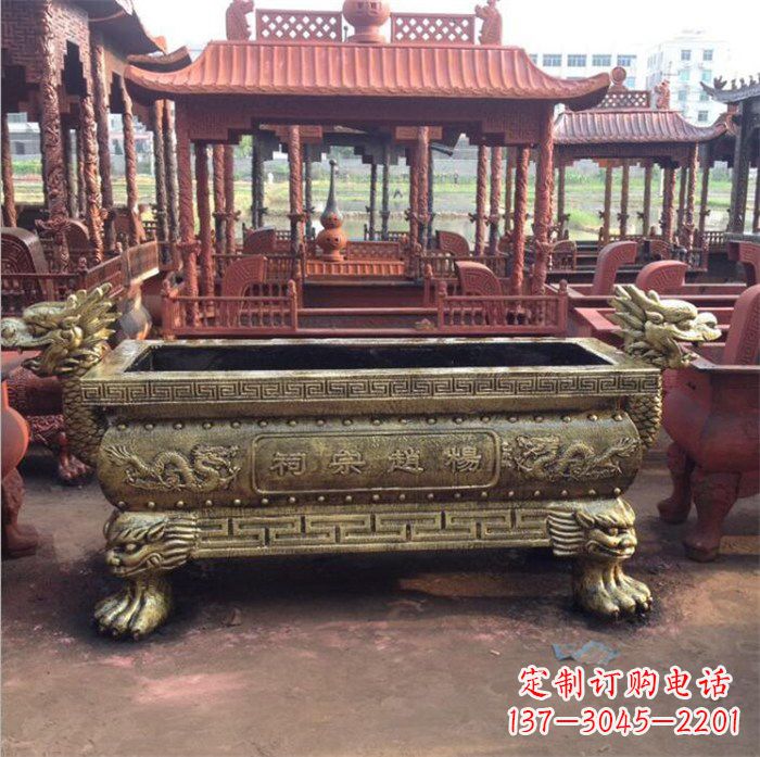 合肥精美麒麟雕塑——浮雕铜香炉