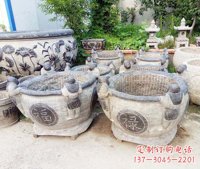 合肥福禄招财石雕水缸