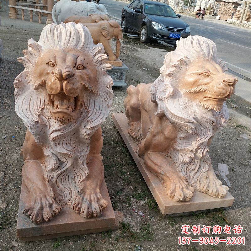 合肥港币狮子爬狮雕塑——经典的海洋之神艺术
