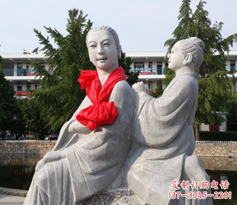 合肥爱与温柔——领雕”母亲”石雕景观装饰