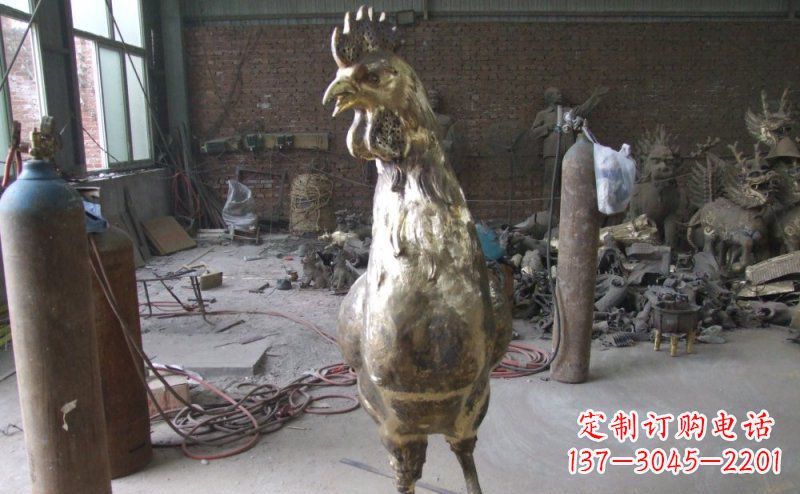 合肥雕刻公鸡铜雕,铸就艺术之美