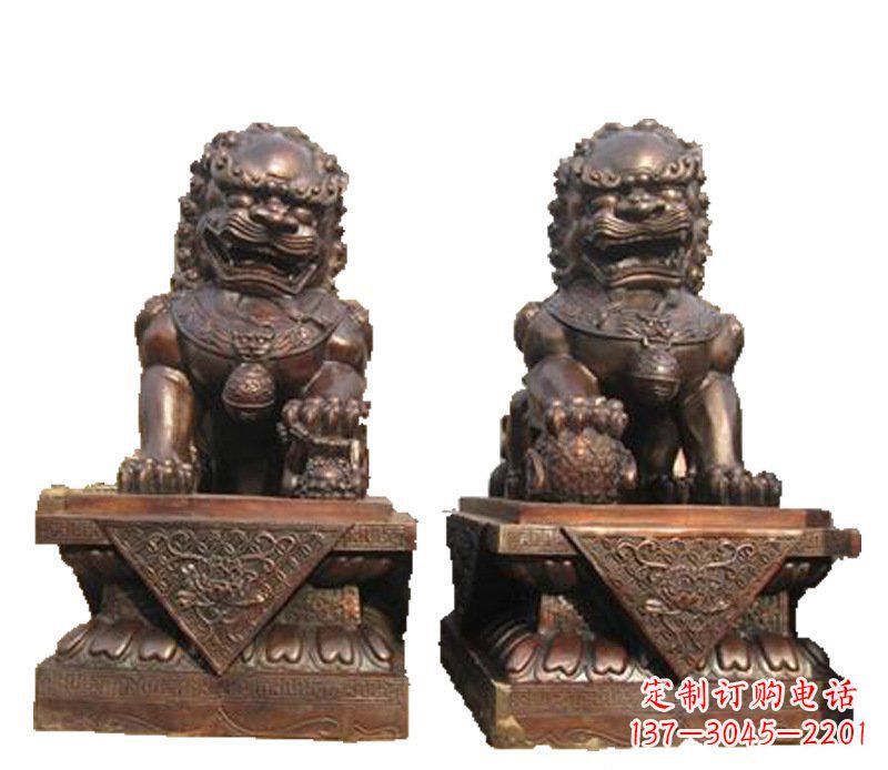 合肥公司汇丰狮子铜雕塑摆件 (2)