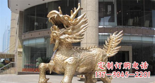 合肥中领雕塑,定制精美麒麟神兽铜雕