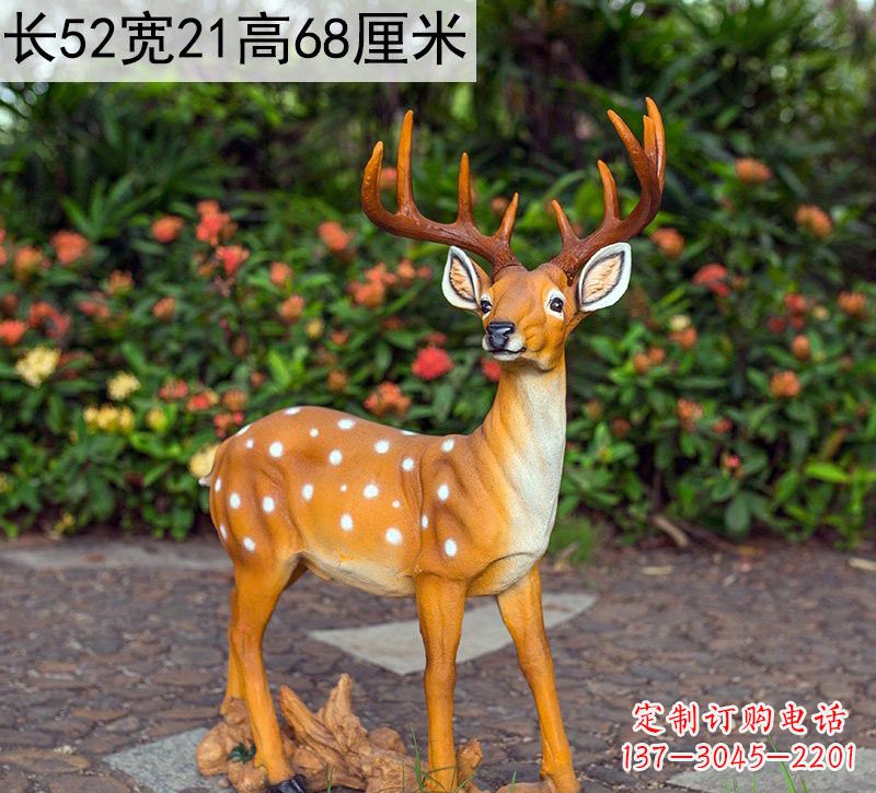合肥精美制作玻璃钢仿真梅花鹿雕塑