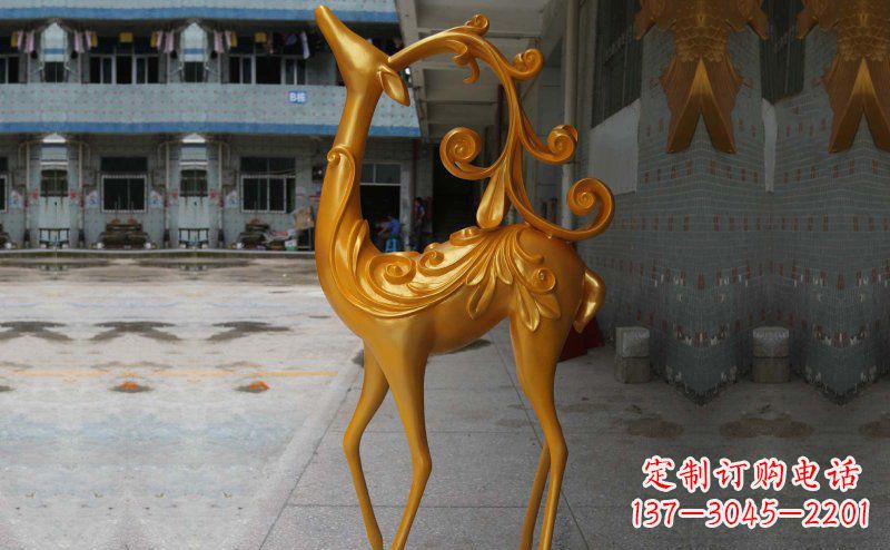 合肥玻璃钢小鹿雕塑,装饰公园美景
