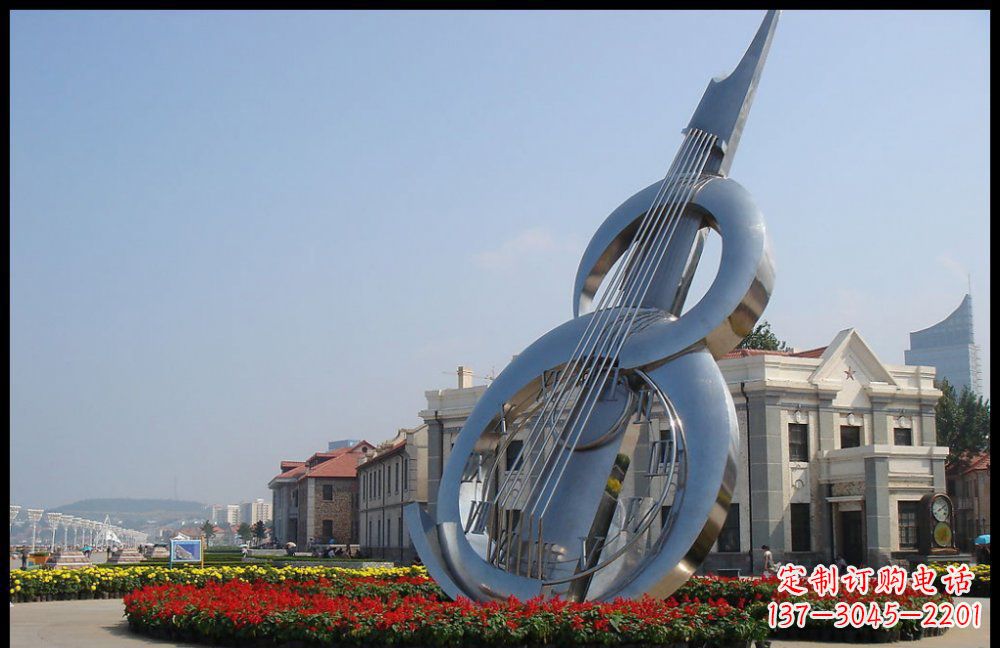 合肥YFZD-001不锈钢抽象大提琴雕塑