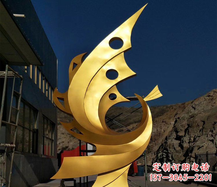 合肥精美不锈钢抽象凤凰景观雕塑