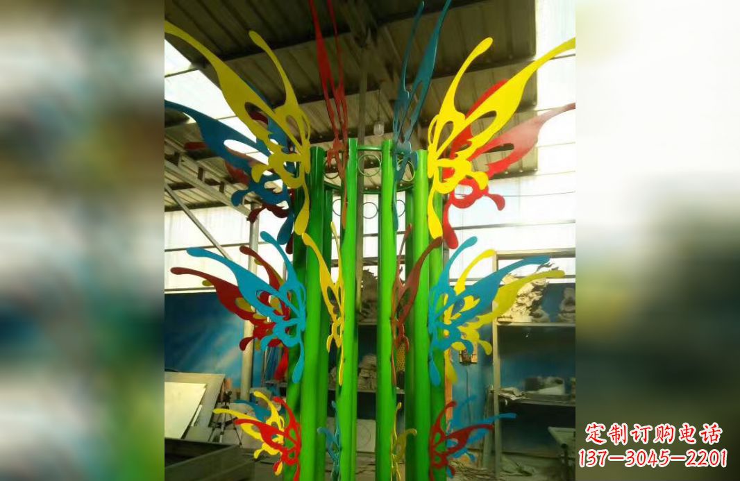 合肥精致的不锈钢抽象蝴蝶景观雕塑