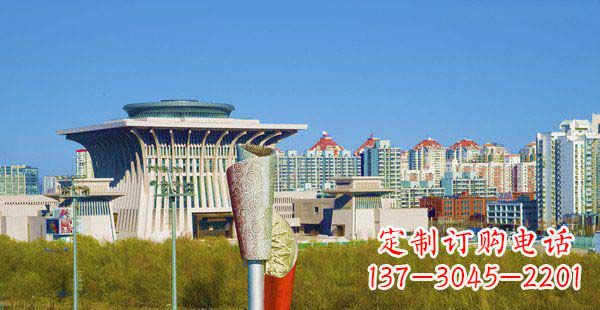 合肥高端特色不锈钢抽象火炬雕塑