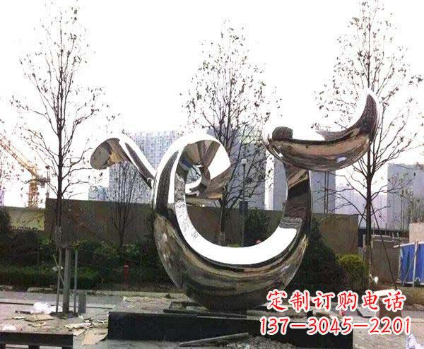 合肥新品发布不锈钢抽象鲸鱼雕塑