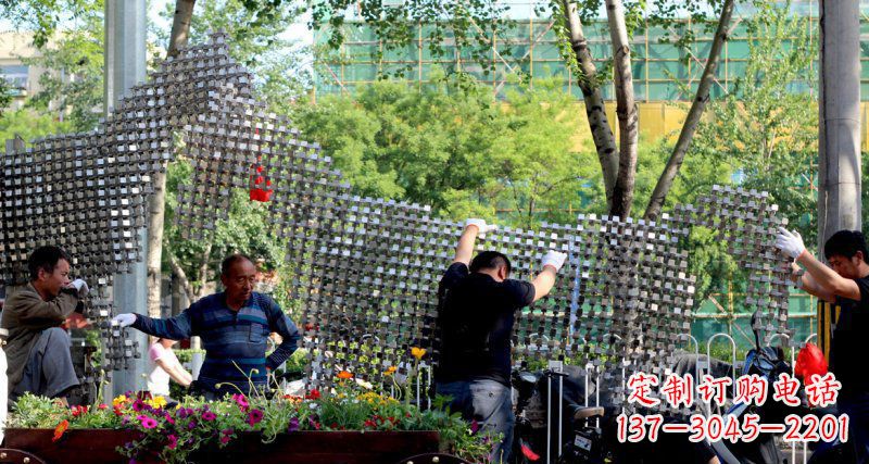 合肥中领雕塑 - 动物抽象不锈钢雕塑
