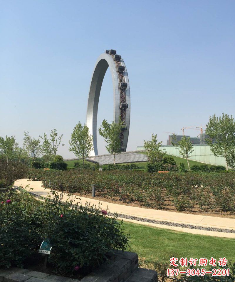 合肥公园不锈钢抽象摩天轮景观雕塑