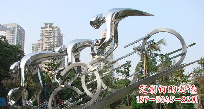 合肥不锈钢自行车抽象雕塑