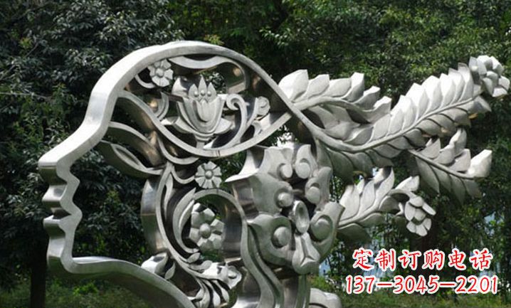 合肥美丽如梦不锈钢美女雕塑