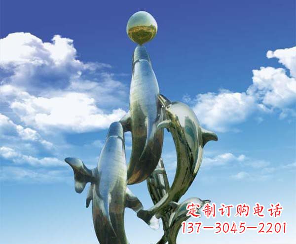 合肥有定制|不锈钢|大型海豚雕塑