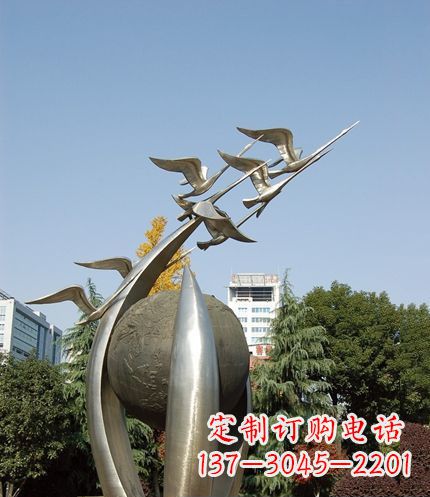 合肥唯美 大雁不锈钢雕塑