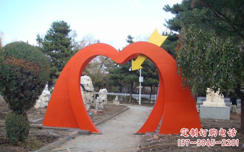 合肥高雅大气的不锈钢拱门雕塑
