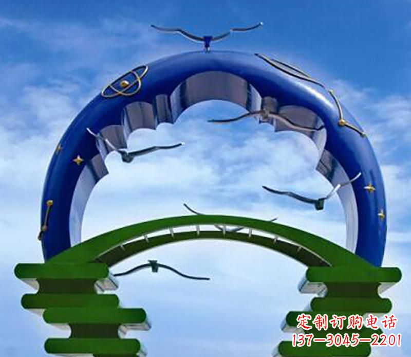合肥不锈钢帝王拱景观雕塑