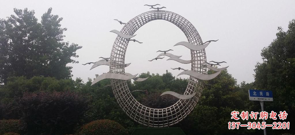 合肥优雅风采,质感之美,赏心悦目的不锈钢海鸥雕塑