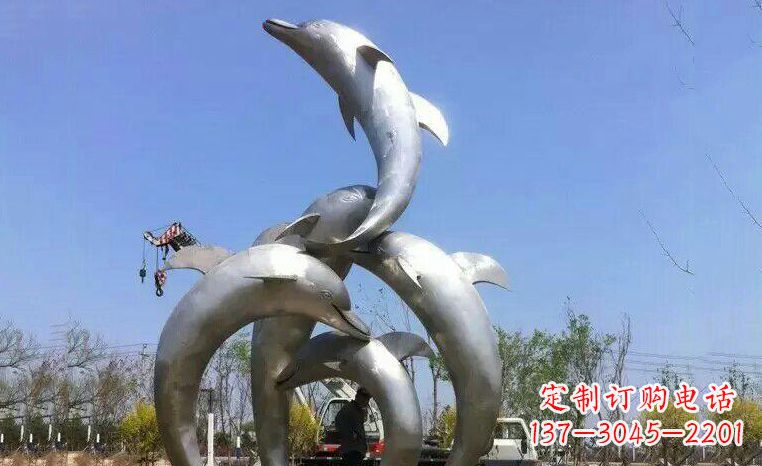 合肥品质精美的不锈钢海豚雕塑