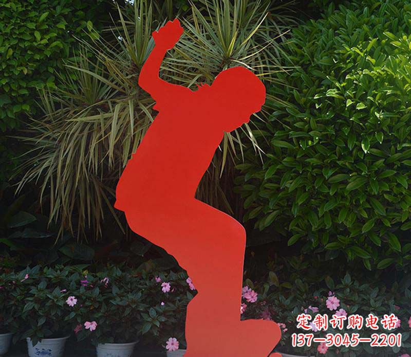 合肥不锈钢男孩滑板雕塑