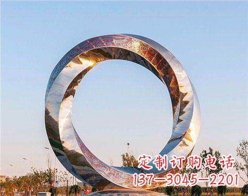 合肥精美的不锈钢圆环景观雕塑