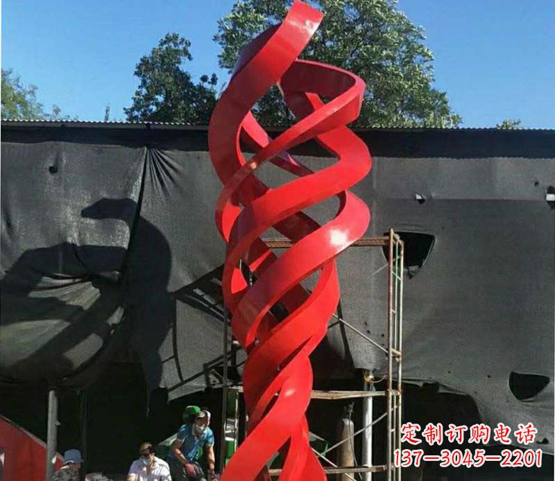 合肥高端不锈钢螺旋飘带景观雕塑