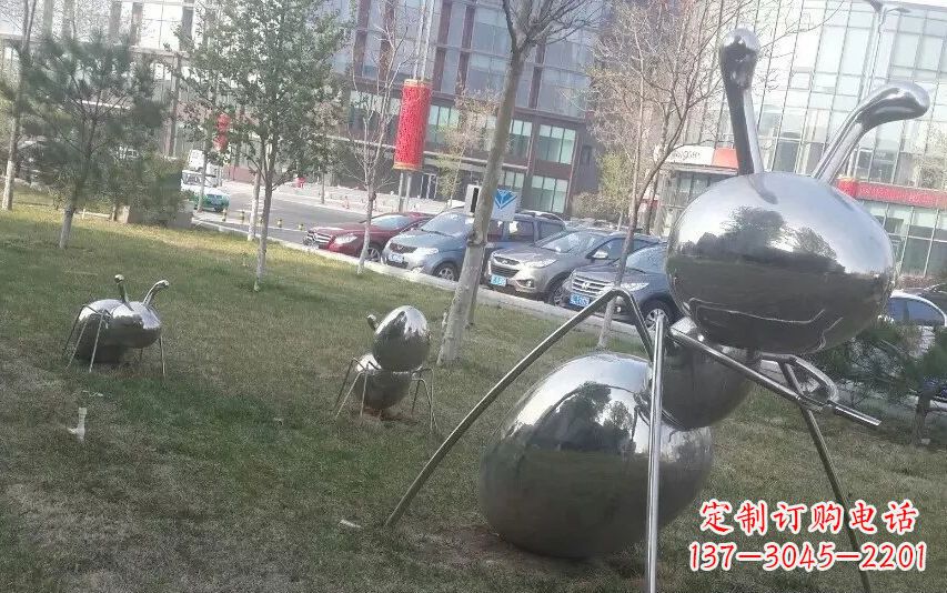 合肥中领雕塑—不锈钢蚂蚁雕塑
