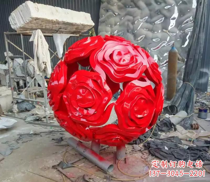 合肥优雅柔美的玫瑰雕塑