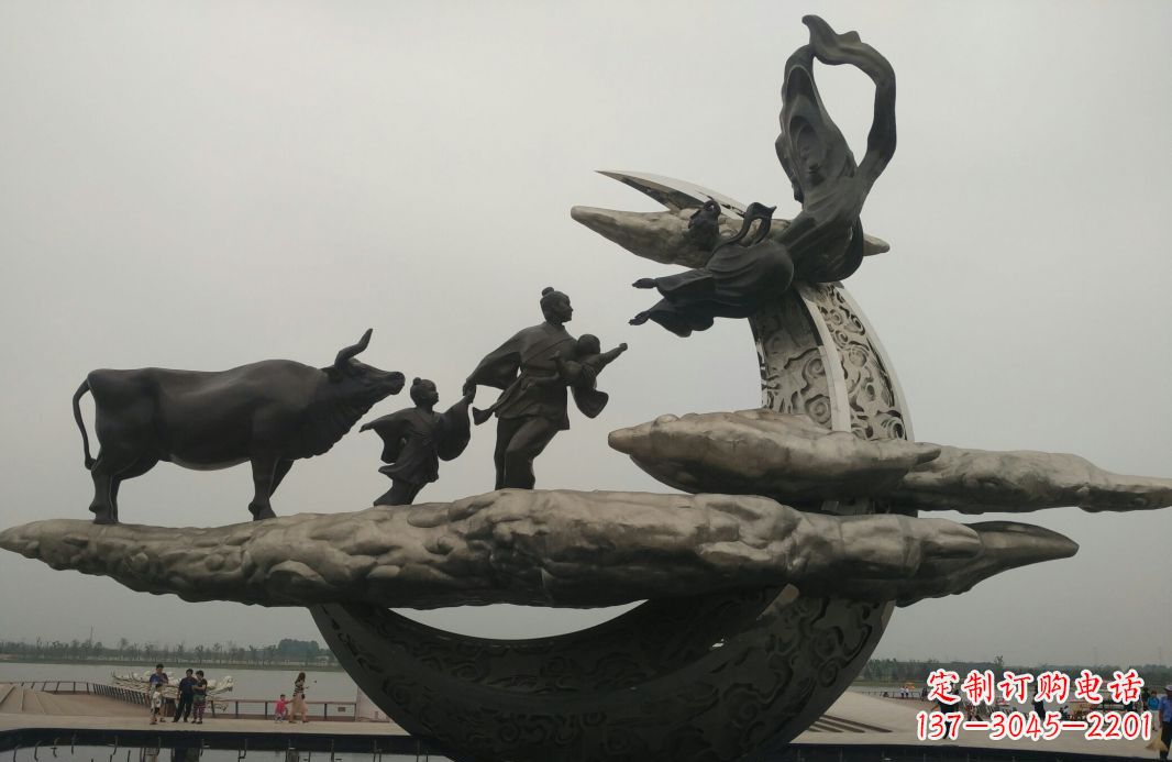 合肥古典传说景观雕塑牛郎织女