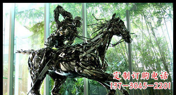 合肥高品质不锈钢骑马雕塑