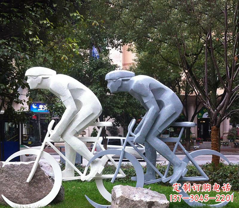 合肥装饰型不锈钢骑自行车雕塑
