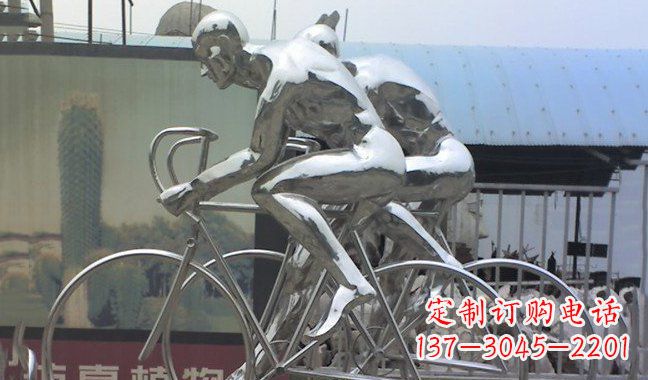 合肥不锈钢骑行自行车雕塑
