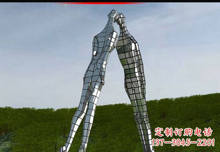 合肥爱的无限,不锈钢情侣人物雕塑