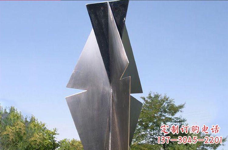合肥不锈钢树叶雕塑更新公园景观