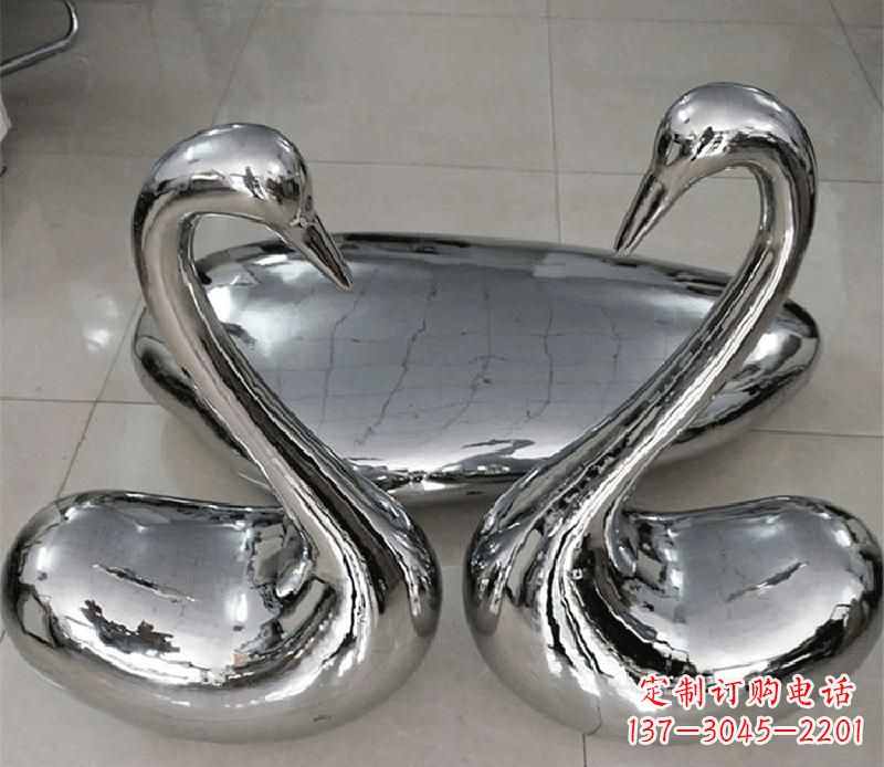 合肥高端定制不锈钢天鹅雕塑