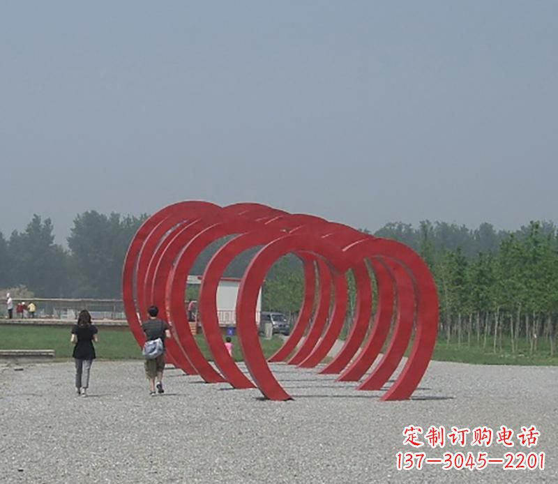 合肥不锈钢心形拱门雕塑
