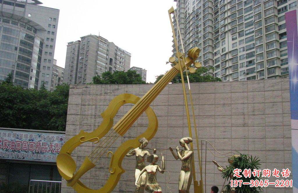 合肥不锈钢演奏大提琴雕塑
