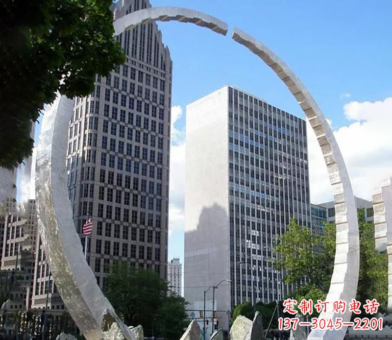 合肥金属圆环景观雕塑