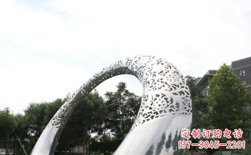 合肥优雅定制不锈钢圆形拱门雕塑