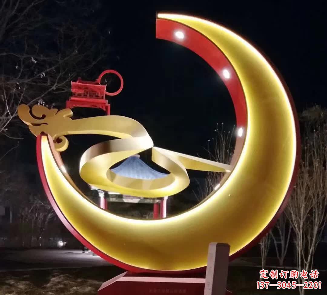 合肥精致不锈钢月亮雕塑