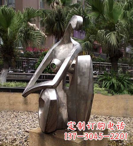 合肥现代艺术风格的不锈钢女人雕塑