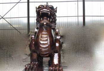 合肥来自古老文化的獬豸铜雕