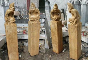 合肥经典仿古拴马桩雕塑