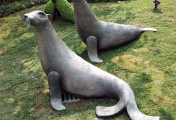 合肥精美玻璃钢海豹雕塑