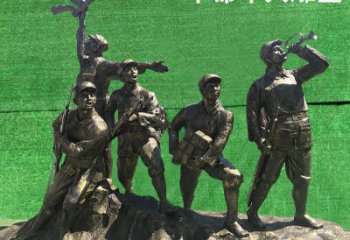 合肥革命军人抗战纪念铜雕塑—缅怀抗战英雄