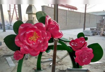 合肥中领雕塑花朵般精美的不锈钢牡丹雕塑